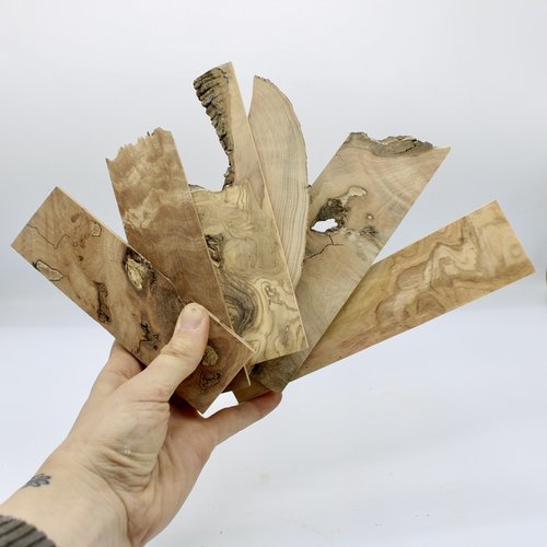 Lot de 20 lamelles de bois en bois précieux
