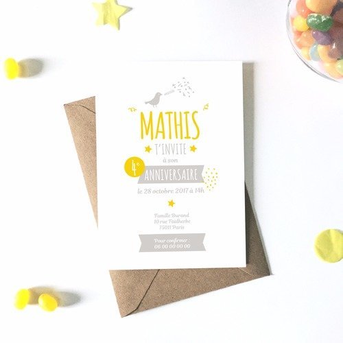 Carte D Invitation Anniversaire Enfants A Telecharger Ecureuil Un Grand Marche