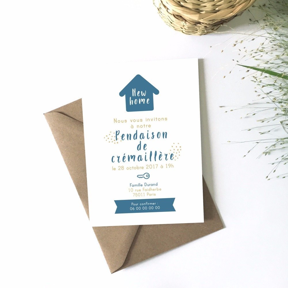 Carte D Invitation Pendaison De Cremaillere A Personnaliser Et A Telecharger Bleu Fonce Un Grand Marche