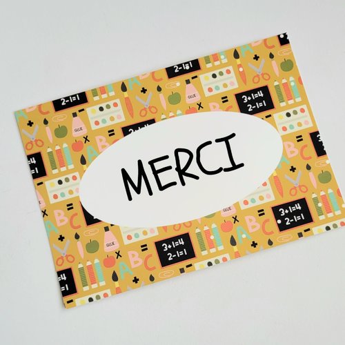 Carte postale "merci" moutarde