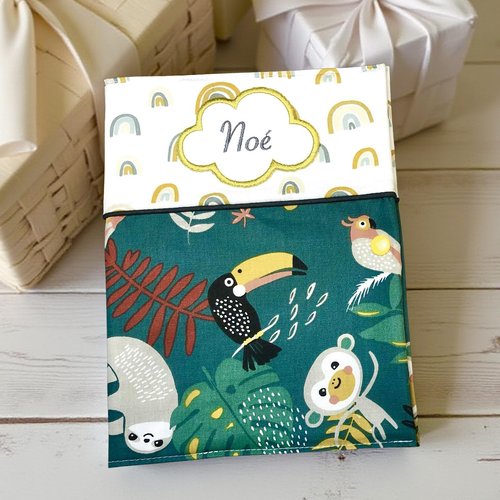 Protège carnet de santé toucan et jungle