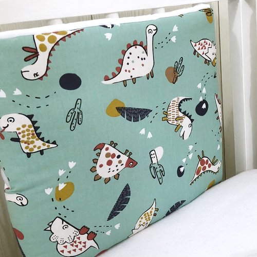 Lot de 6 contours de barreaux pour tour de lit bébé, thème dinosaure, largeur ajustable