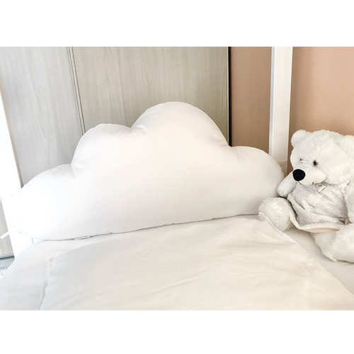 Coussin nuage blanc pour tête de lit, largeur en 60, 70 80 ou 90 cm