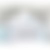 Tête de lit bébé ou enfant en forme de nuage, largeur 60cm, gris et bleu