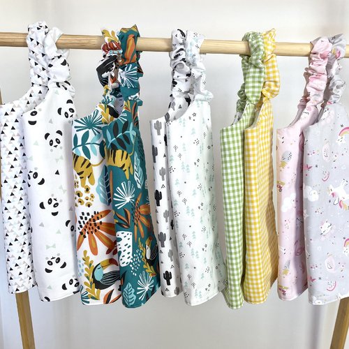 Lot de 2 serviettes de table ou cantine pour enfant, personnalisable avec prénom ou nom