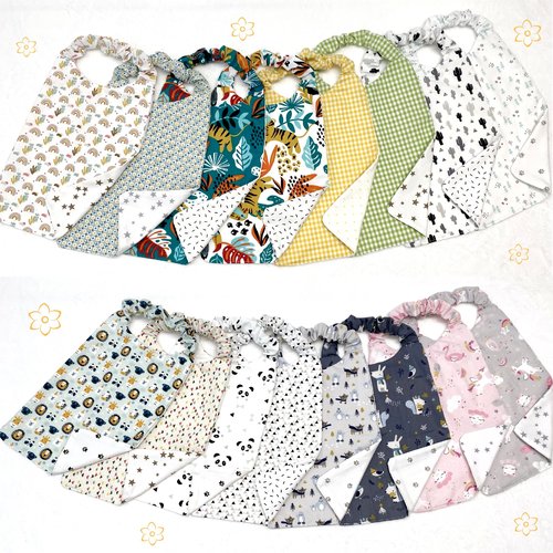 Serviette de table ou cantine pour enfant, option de personnalisation avec prénom ou nom