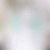 5 coussins nuages, blanc, étoiles, vert menthe, pour tour de lit bébé, chaise ou fauteuil, blanc uni
