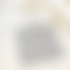Protège carnet de santé personnalisé avec prénom brodé, motif fleur gris/beige et doré
