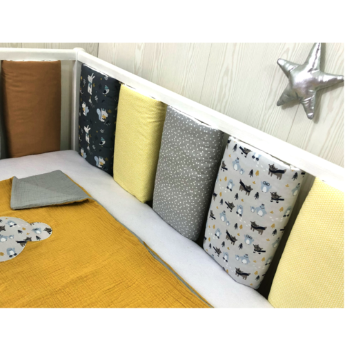 Lot de 6 contours de barreaux pour tour de lit bébé, thème forêt et motifs variés. promotion