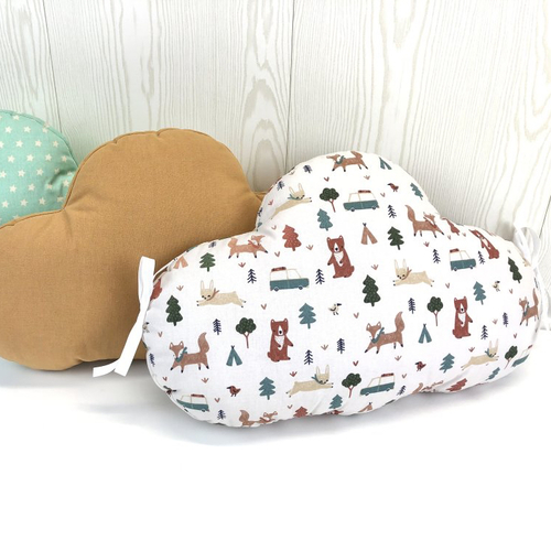 Coussin nuage en 38cm large x 26cm haut pour tour de lit bébé, chaise, fauteuil