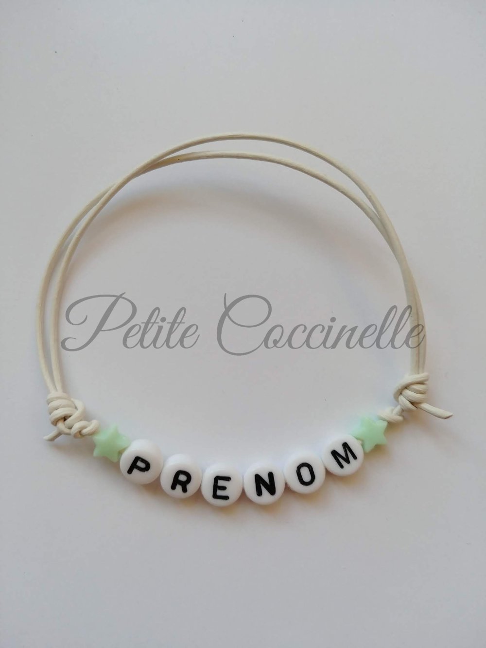JOLI BRACELET CORDON ROSE CLAIR AVEC ETOILE EN HEMATITE POUR BEBE//ENFANT