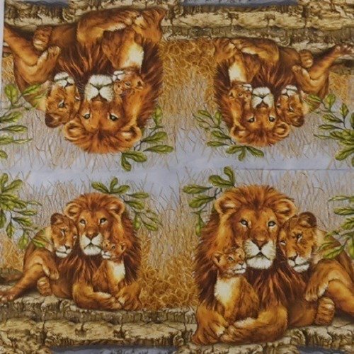 1 serviette en papier afrique - lion - ref 253