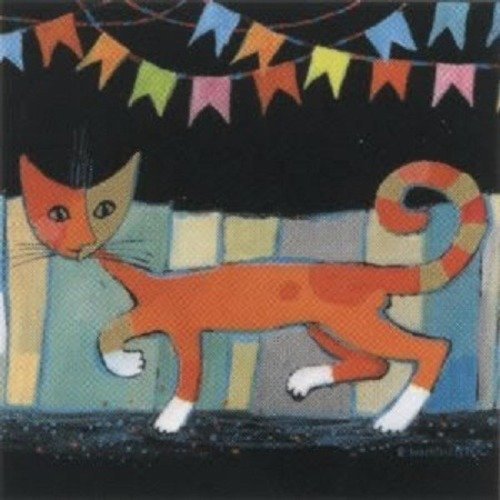 1 serviette en papier chats rosina wachtmester - ref 479