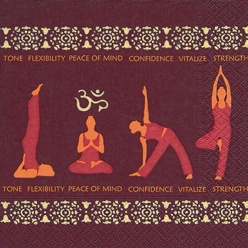 1 serviette en papier yoga - ref 975