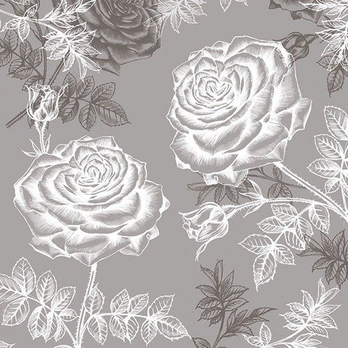 1 serviette en papier fleurs - roses - ref 1238