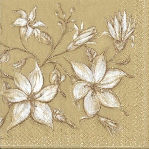 1 serviette en papier fleurs - ref 1120