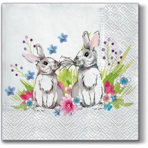 1 serviette en papier petits lapins - ref 1184