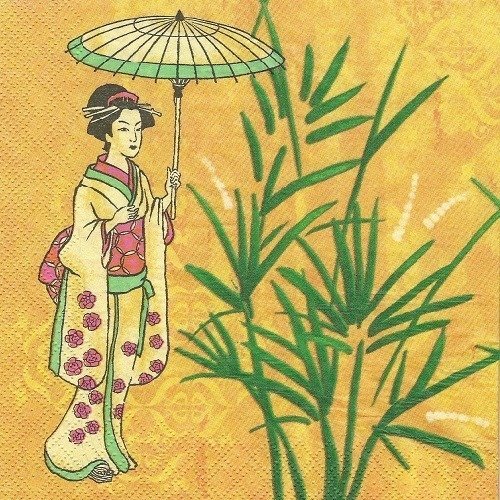 1 serviette en papier geisha - ref 1418