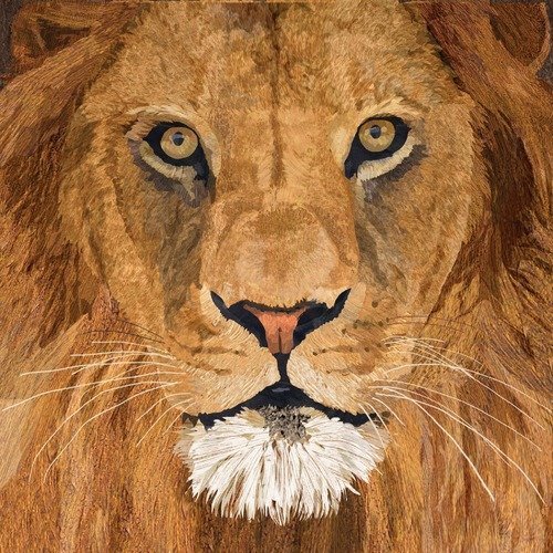 1 serviette en papier portrait de lion - ref 1450