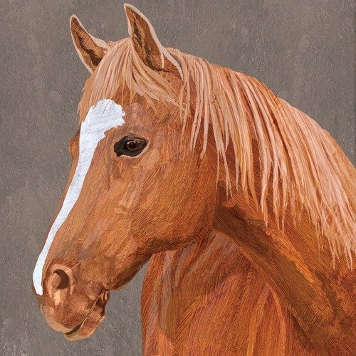1 serviette en papier portrait de cheval bellefire - ref 1453