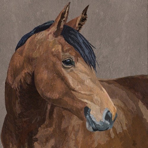 1 serviette en papier portrait de cheval abacus - ref 1454