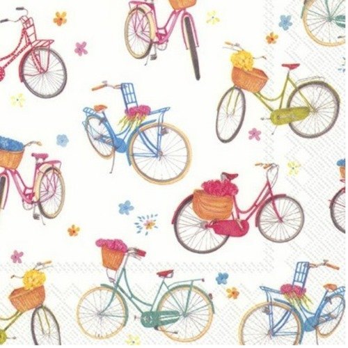 1 serviette en papier bicyclette - vélo - ref 1492