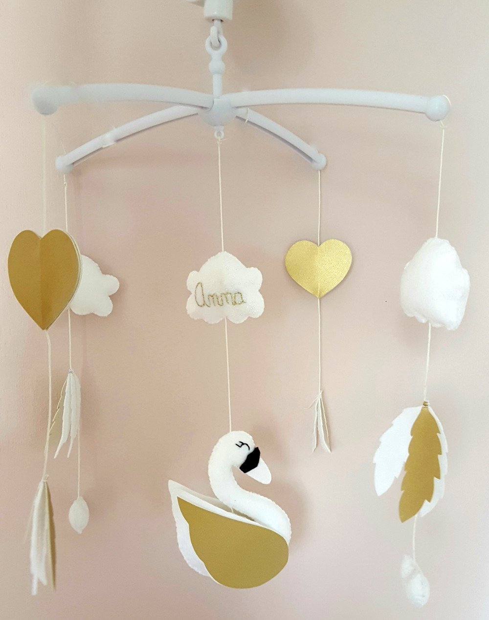 Mobile Musical Bebe Mobile Bebe En Feutrine Suspension Chambre Enfant Mobile Bebe Cygne Un Grand Marche