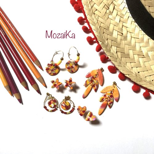 Collection boucles d’oreilles « mozaïka »