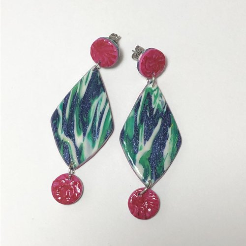 Boucles d’oreilles en pâte polymère