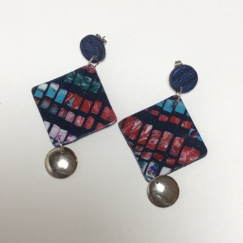 Boucles d’oreilles en pâte polymère