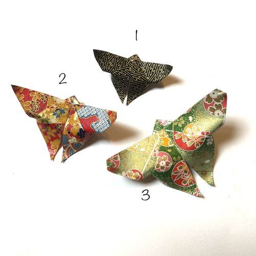 Broches papillons en origami