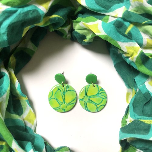 Boucles d’oreilles « citron vert »