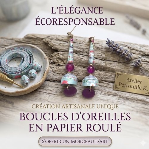 Boucles d’oreilles quilling