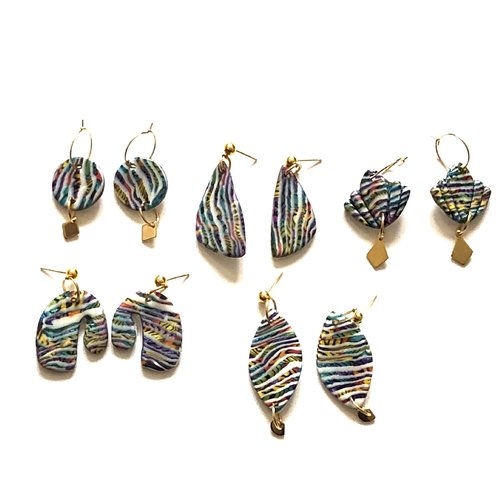 Boucles d’oreilles « zébrures »
