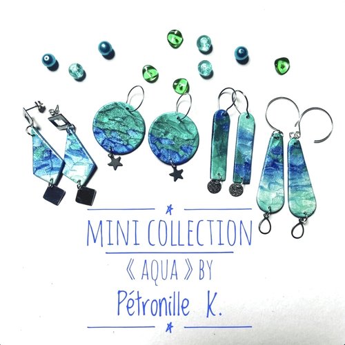 Boucles d’oreilles « aqua »