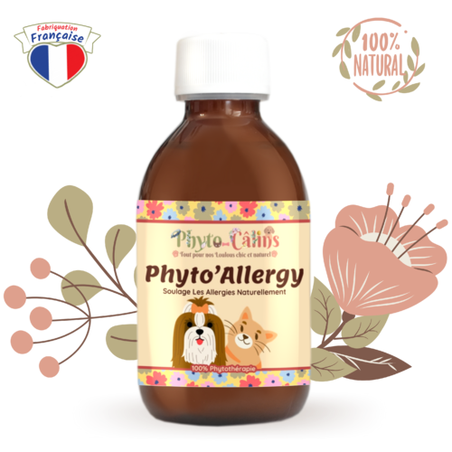 Calme et diminue les allergies chien et chat, 100% naturel phytothérapie