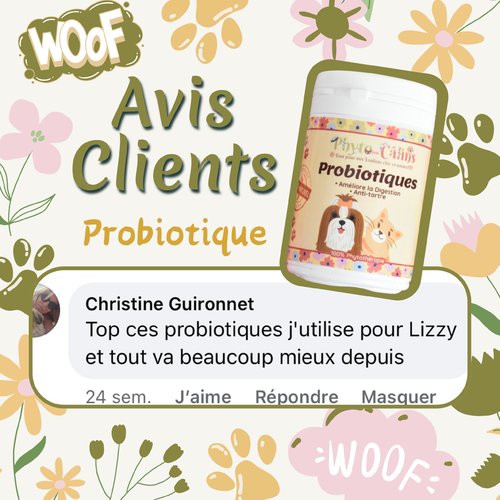 Probiotique, soutien de la flore intestinal, pour chien et chat