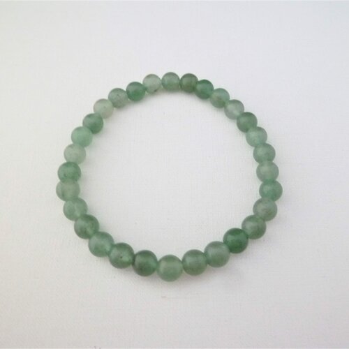 Bijou bracelet gemmes pierres naturelles perles aventurine vert 6 mm taille personnalisée