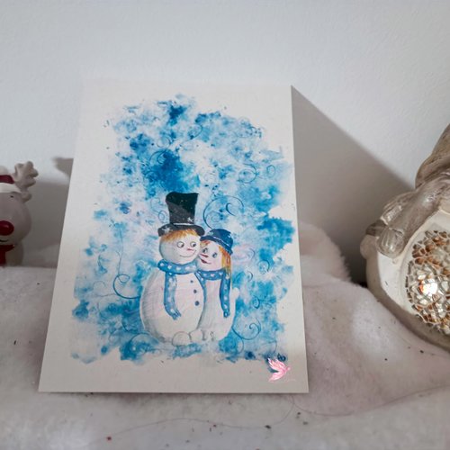 Carte de voeux snowmen