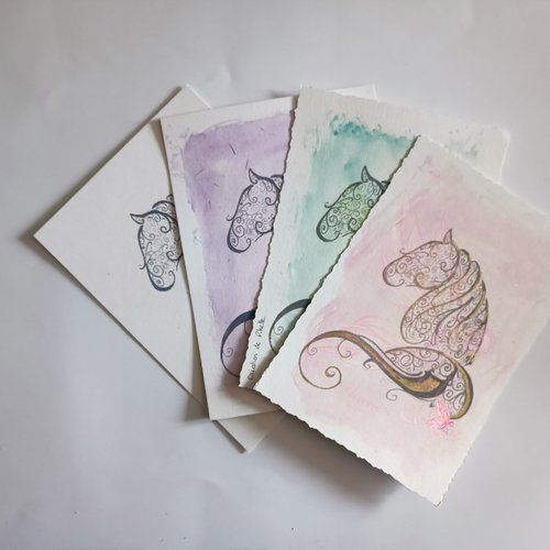 Carte féerique cheval llamrei