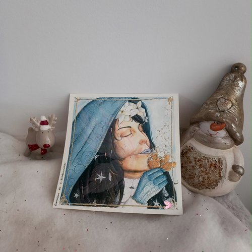 Carte de voeux féérique "iarna fée de l'hiver"