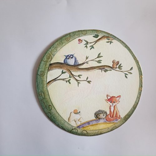 Carte de naissance ou d'anniversaire forêt d'enfance