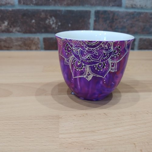 Petite tasse chinée violette mandala