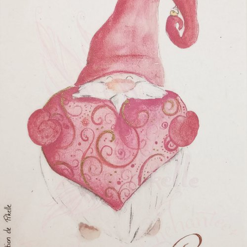 Carte de voeux père-noël - joyeux noël