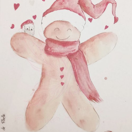 Carte de voeux p'tit biscuit jouyeux noël