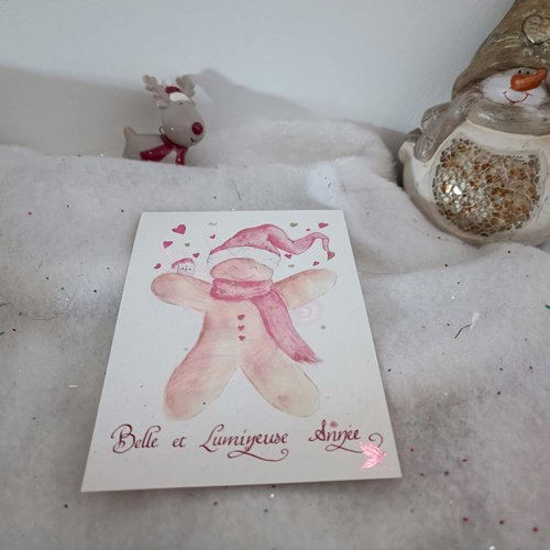 Carte de voeux p'tit biscuit