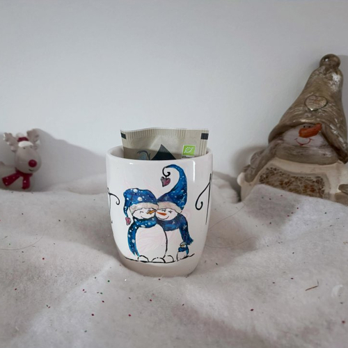 Tasse de noël "famille bonhomme de neige"