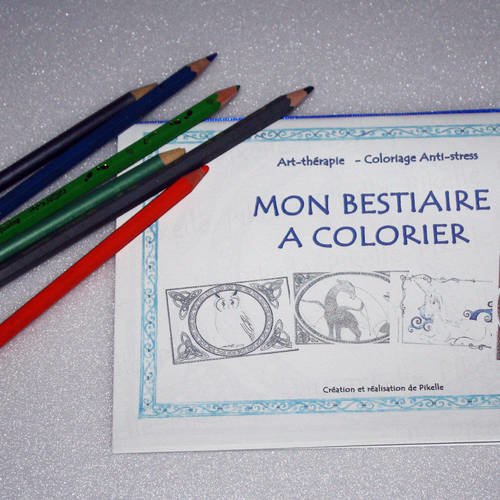 Cahier de coloriage -bestiaire (animaux fantastiques)- art thérapie, coloriage anti-stress