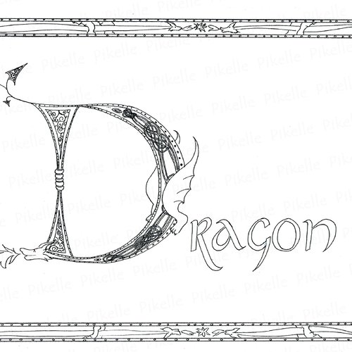 Coloriage d (dragon)