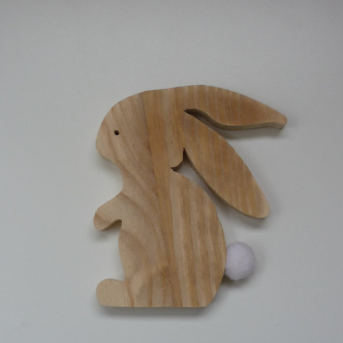 Objet bois déco animal lapin déco pâques - Un grand marché